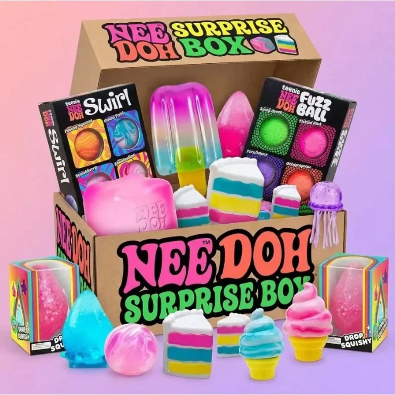Ne EDoh Mystery Surprise Box - Slow Rise Squishy Toys, Ice Cream & Cake Shaped Squeeze Toys, Anti-Stress Sensory Toys For ADHD, Perfect Party Favors & Stocking Stuffers
Ne EDoh Mystery Surprise Box - Slow Rise Squishy Toys, Ice Cream & Cake Shaped Squeeze Toys, Anti-Stress Sensory Toys For ADHD, Perfect Party Favors & Stocking Stuffers
