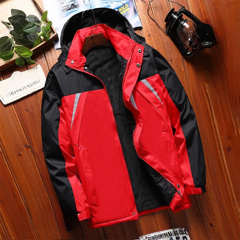 Men's Fce Lined Thiened Autumn Winter Windproof Waterproof Hiking Jaet Stand Fit Large Size Youth Trend Winter Oute...
Men's Fce Lined Thiened Autumn Winter Windproof Waterproof Hiking Jaet Stand Fit Large Size Youth Trend Winter Oute...