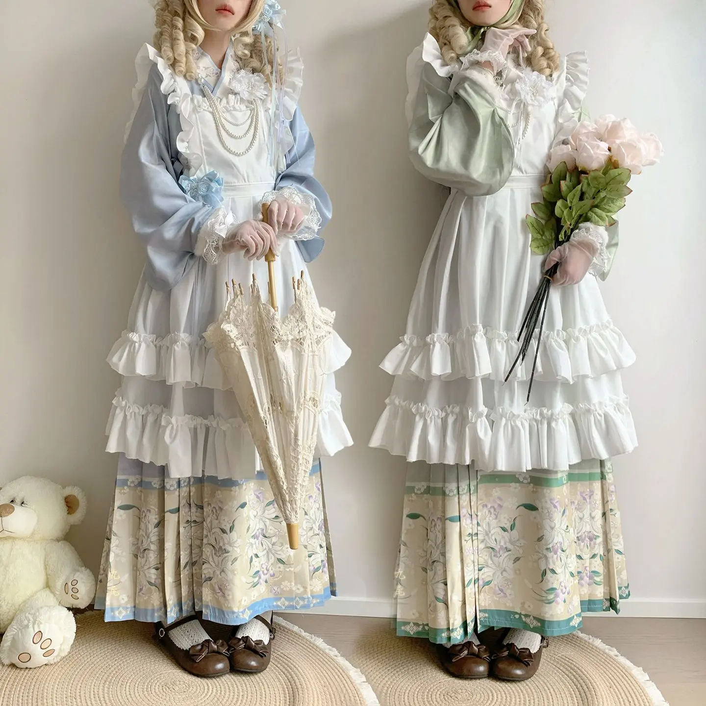 Chinese Style Women Hanfu Horse Face Skirt Set, Lolita Spring and Autumn
Chinese Style Women Hanfu Horse Face Skirt Set, Lolita Spring and Autumn