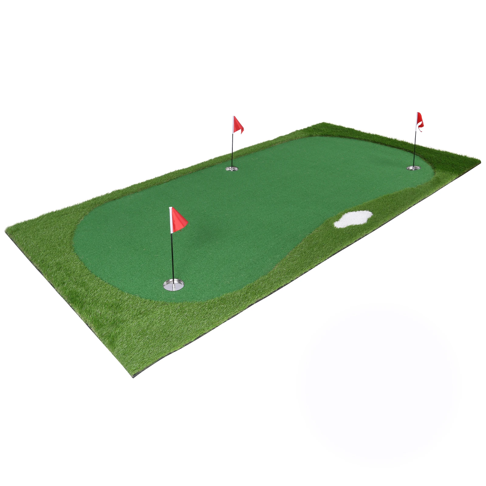 Golf Putting Training Mat Artificial Turf Matt with Movable Cup/Slope Pad 3mx1.5m with Ball Tray for Hitting Driving Chipping
Golf Putting Training Mat Artificial Turf Matt with Movable Cup/Slope Pad 3mx1.5m with Ball Tray for Hitting Driving Chipping