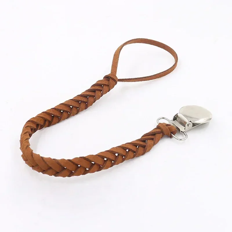 Leather Pacifier Chains Handmade Alloy Pacifier Clips Safe Hand Braided Leather Chain Baby Girl Boy Eco-friendly Holder Chain
Leather Pacifier Chains Handmade Alloy Pacifier Clips Safe Hand Braided Leather Chain Baby Girl Boy Eco-friendly Holder Chain
