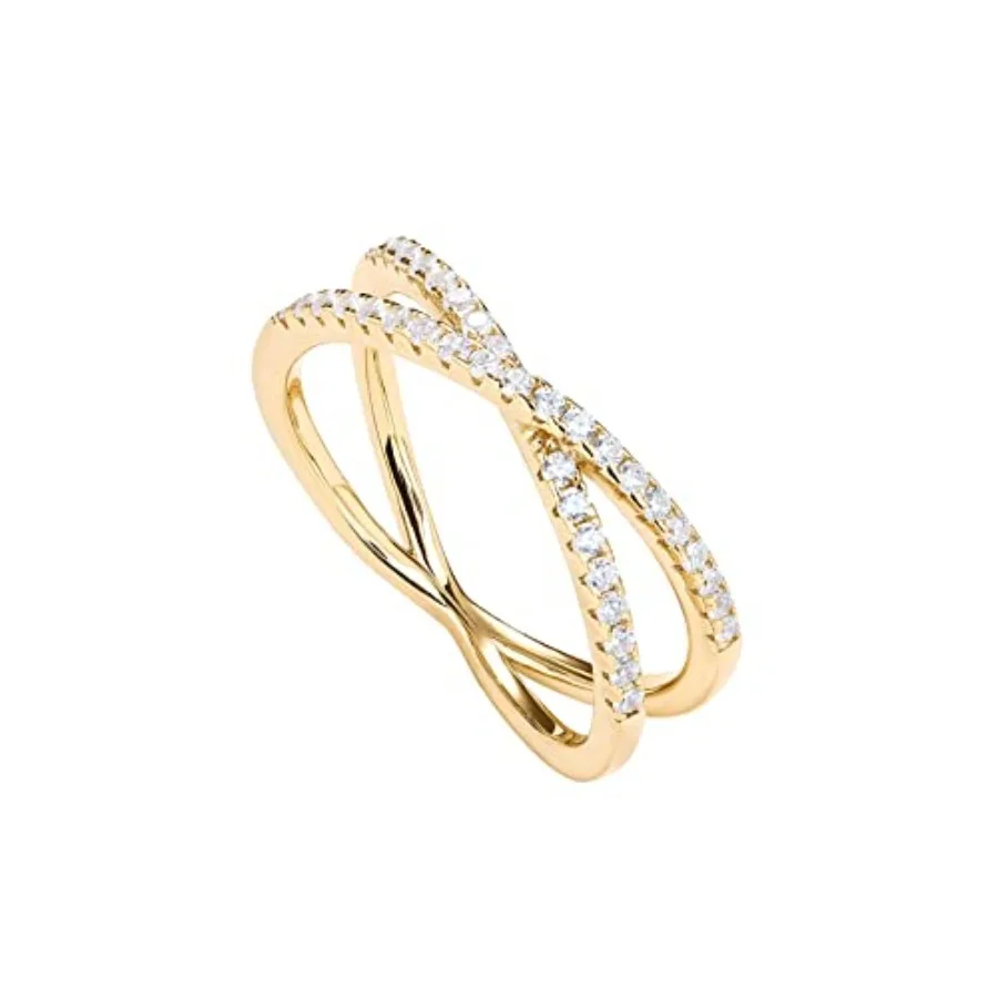 X Ring Simulated Diamond CZ Criss Cross Ring for Women
X Ring Simulated Diamond CZ Criss Cross Ring for Women