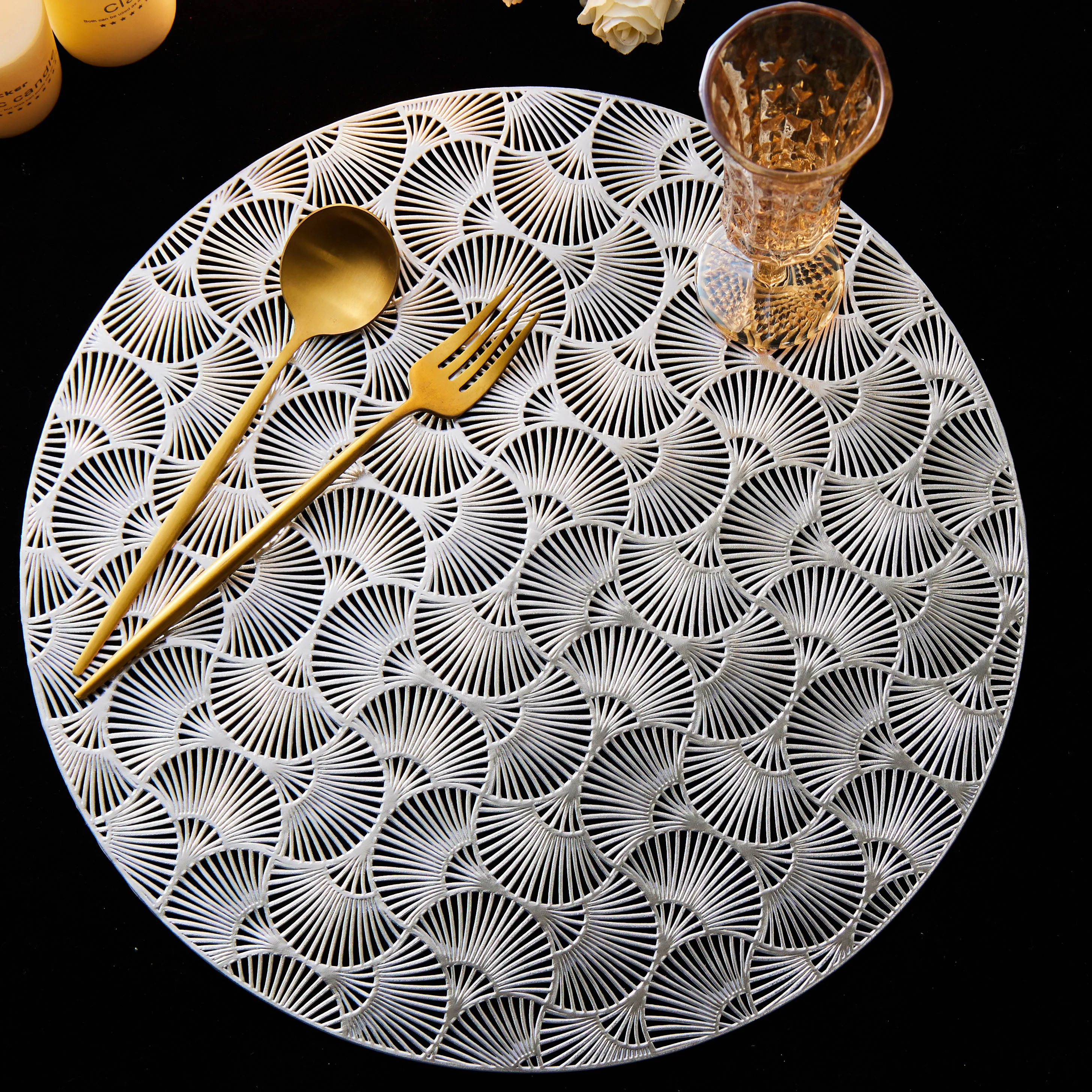Set of 12 Round PVC Vinyl Pressed Placemats Waterproof Home Hotel Restaurant Table Mat Washable Wipeable Kitchen Mat Coaster
Set of 12 Round PVC Vinyl Pressed Placemats Waterproof Home Hotel Restaurant Table Mat Washable Wipeable Kitchen Mat Coaster