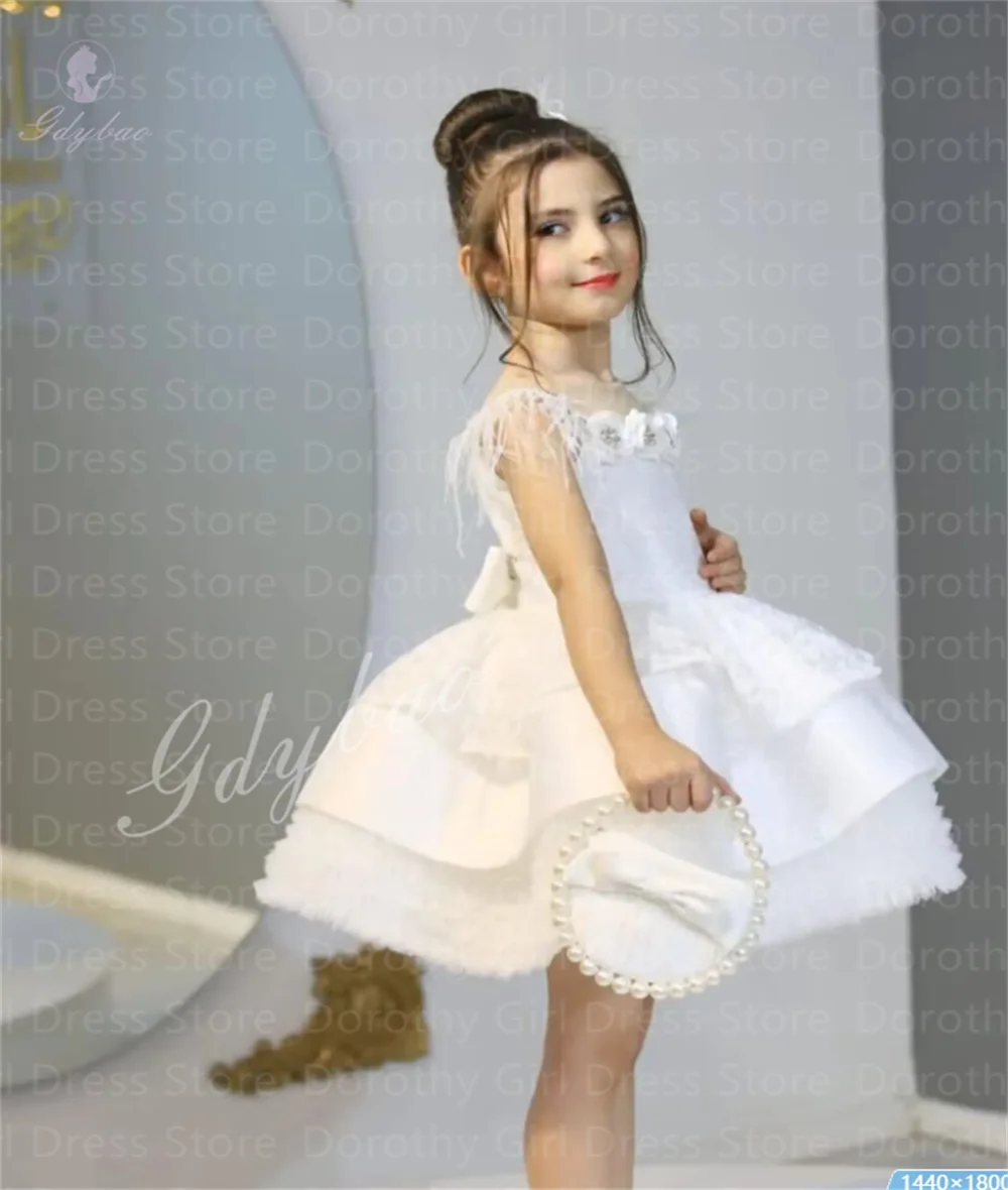 White Ruffles Lace Bead Flower Girl Dresses for Wedding Feather Kids Bespoke Occasion Dresses First Holy Communion Customize
White Ruffles Lace Bead Flower Girl Dresses for Wedding Feather Kids Bespoke Occasion Dresses First Holy Communion Customize