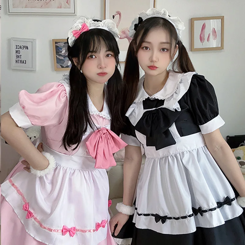 Sexy Lolita Pink Maid Dress Japanese Sweet Women Kawaii Dress Role Play Costume Halloween Party Cosplay Anime Kawaii Clothing
Sexy Lolita Pink Maid Dress Japanese Sweet Women Kawaii Dress Role Play Costume Halloween Party Cosplay Anime Kawaii Clothing
