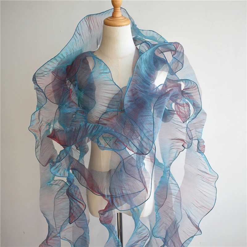 100cm Iridescent Lace Trim Fabric Large Wave Pleats Organza Skirt Hem Garment Patchwork Decoration Wedding Dress DIY Accessories
100cm Iridescent Lace Trim Fabric Large Wave Pleats Organza Skirt Hem Garment Patchwork Decoration Wedding Dress DIY Accessories