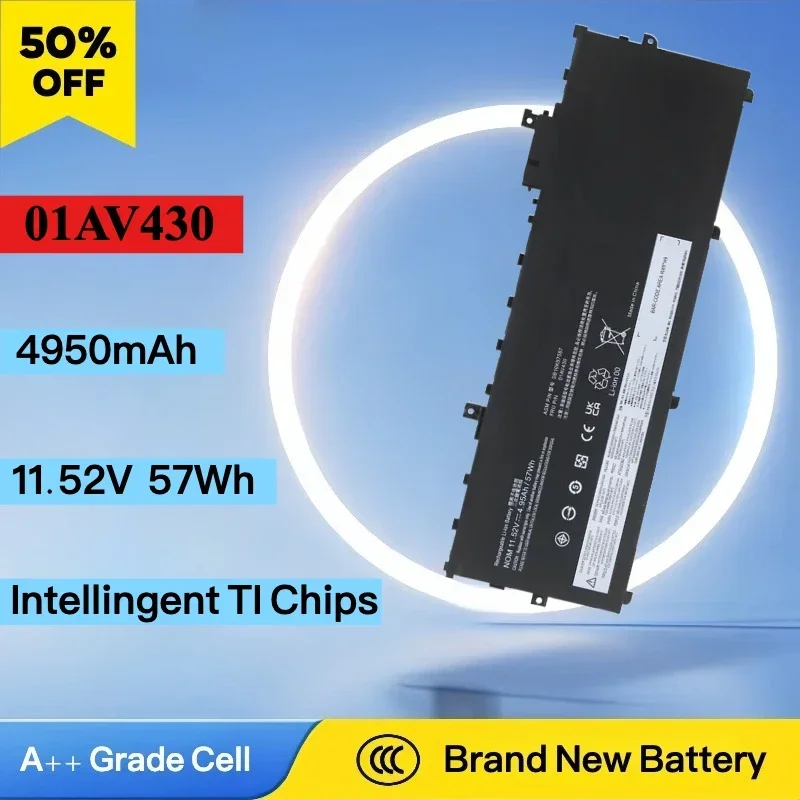 New 01AV430 01AV494 Laptop Battery for Lenovo Thinkpad X1 Carbon 5th 2017 6th 2018 Series 01AV429 SB10K97586 01AV431 SB10K97587
New 01AV430 01AV494 Laptop Battery for Lenovo Thinkpad X1 Carbon 5th 2017 6th 2018 Series 01AV429 SB10K97586 01AV431 SB10K97587