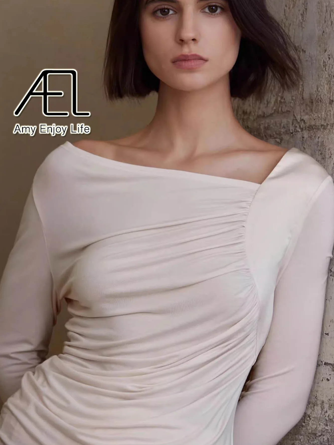 AEL Solid Elegant Blouse For Women Irregularity Long Sleeve T-Shirt Knit Tops High Waist New Clothing
AEL Solid Elegant Blouse For Women Irregularity Long Sleeve T-Shirt Knit Tops High Waist New Clothing
