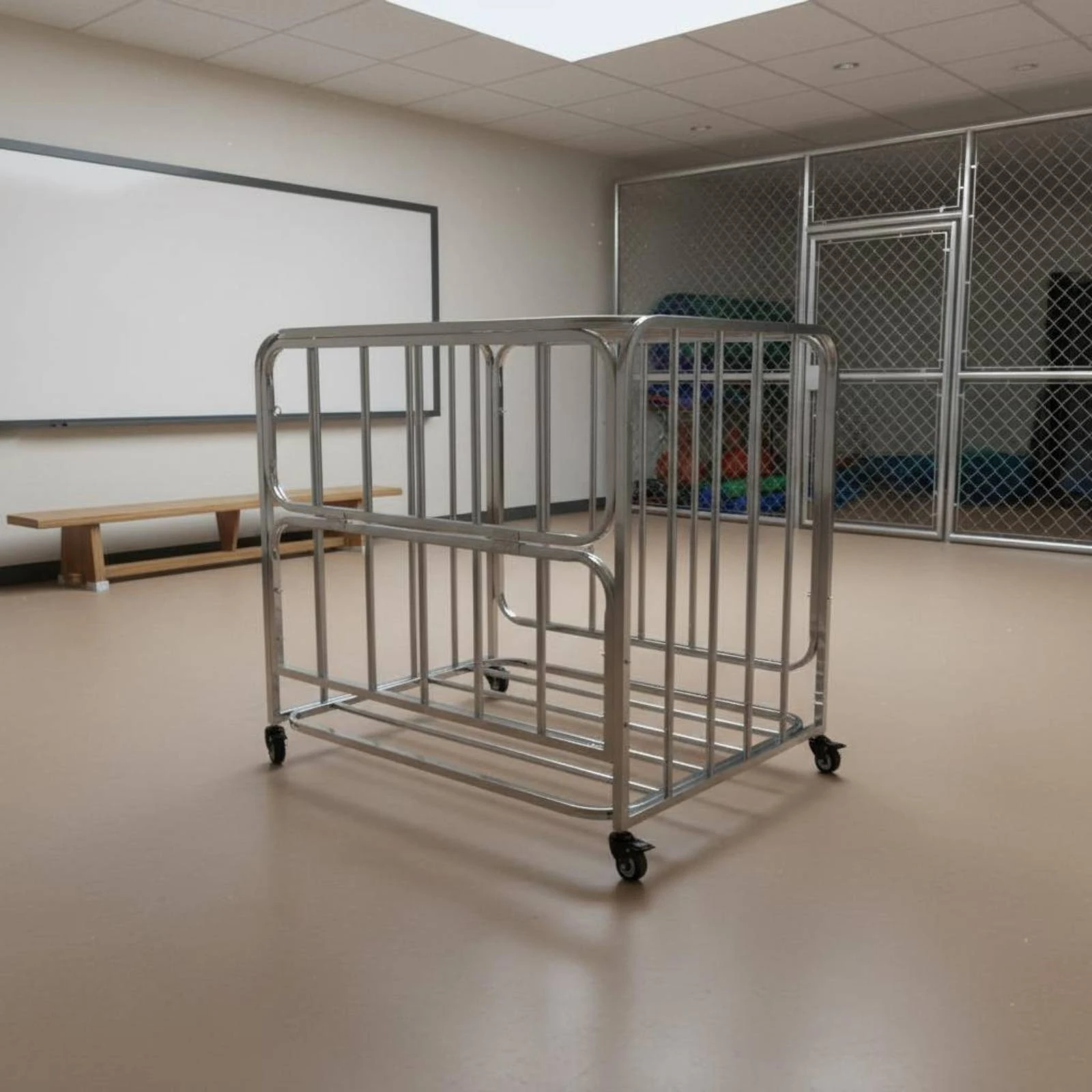 Stainless Steel Ball Cart Wheeled Sports Ball Storage Cart Sturdy Large Capacity for School
Stainless Steel Ball Cart Wheeled Sports Ball Storage Cart Sturdy Large Capacity for School