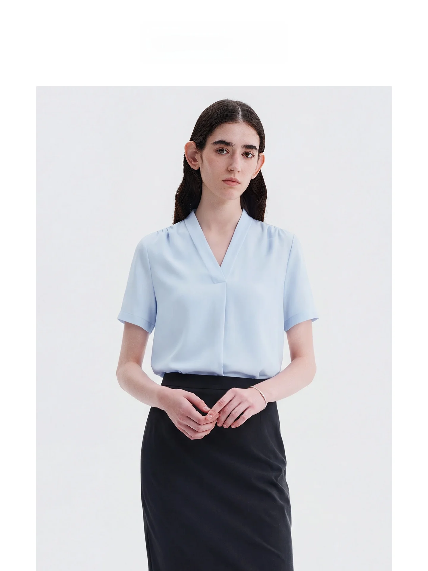 LeLenth Commuter Chiffon V-neck Short Sleeve Shirt Women Summer Teacher White Collar Professional Formal Interview Suit Set
LeLenth Commuter Chiffon V-neck Short Sleeve Shirt Women Summer Teacher White Collar Professional Formal Interview Suit Set