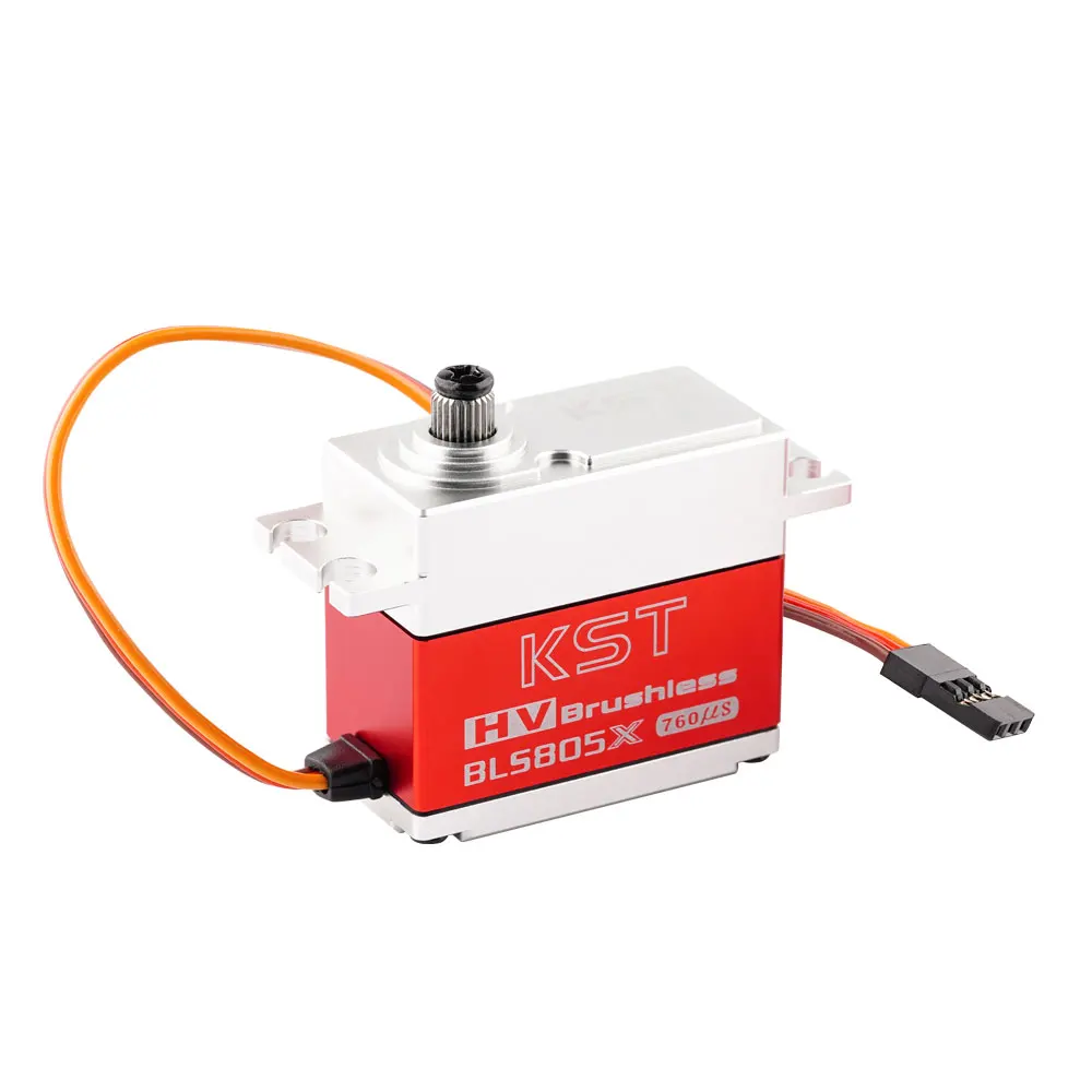 KST BLS805X 8.4V 7.5kg 0.039sec HV servo Brushless Servo Standard Size Brushless Tail servo For heli 550-700 
KST BLS805X 8.4V 7.5kg 0.039sec HV servo Brushless Servo Standard Size Brushless Tail servo For heli 550-700