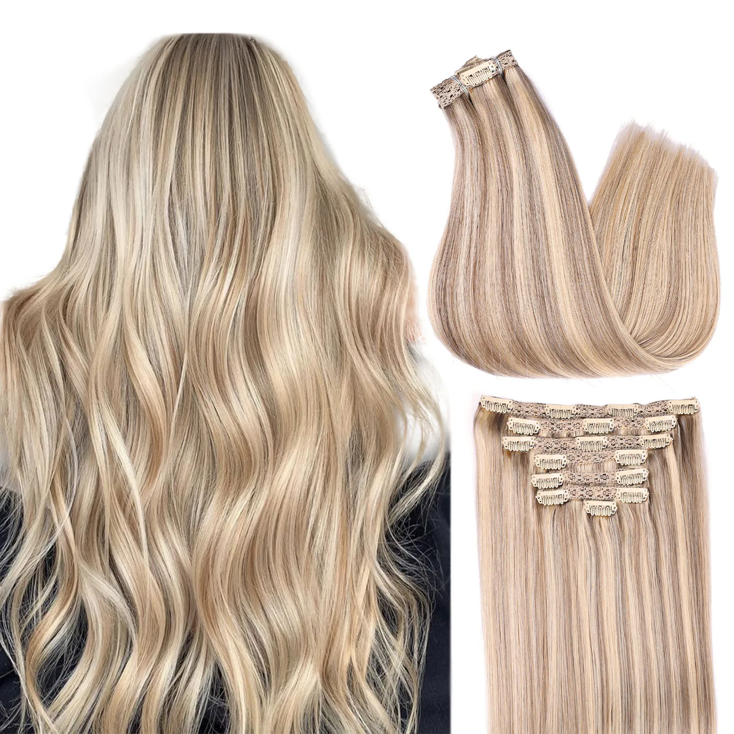 High Quality 100% Human Remy Virgin Hair Lace Clip in Hair Extensions Machine weft clip in hair extensions
High Quality 100% Human Remy Virgin Hair Lace Clip in Hair Extensions Machine weft clip in hair extensions