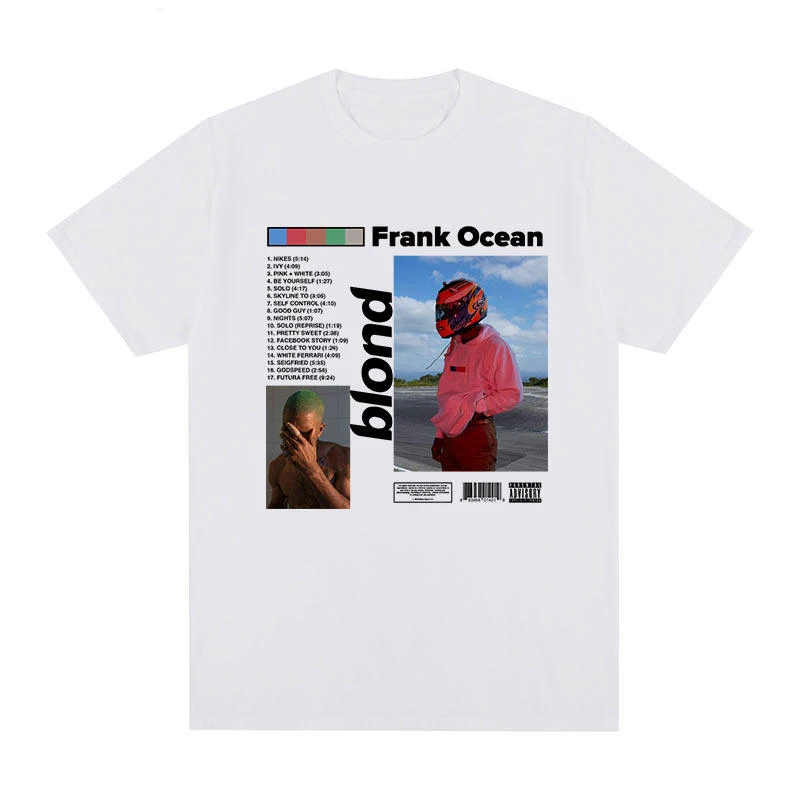 Frank Ocean Short-sleeved T-shirts and The Letters Rap Street Heavy Locomotive Hip-hop Album Cover Men's and Women's Writing
Frank Ocean Short-sleeved T-shirts and The Letters Rap Street Heavy Locomotive Hip-hop Album Cover Men's and Women's Writing