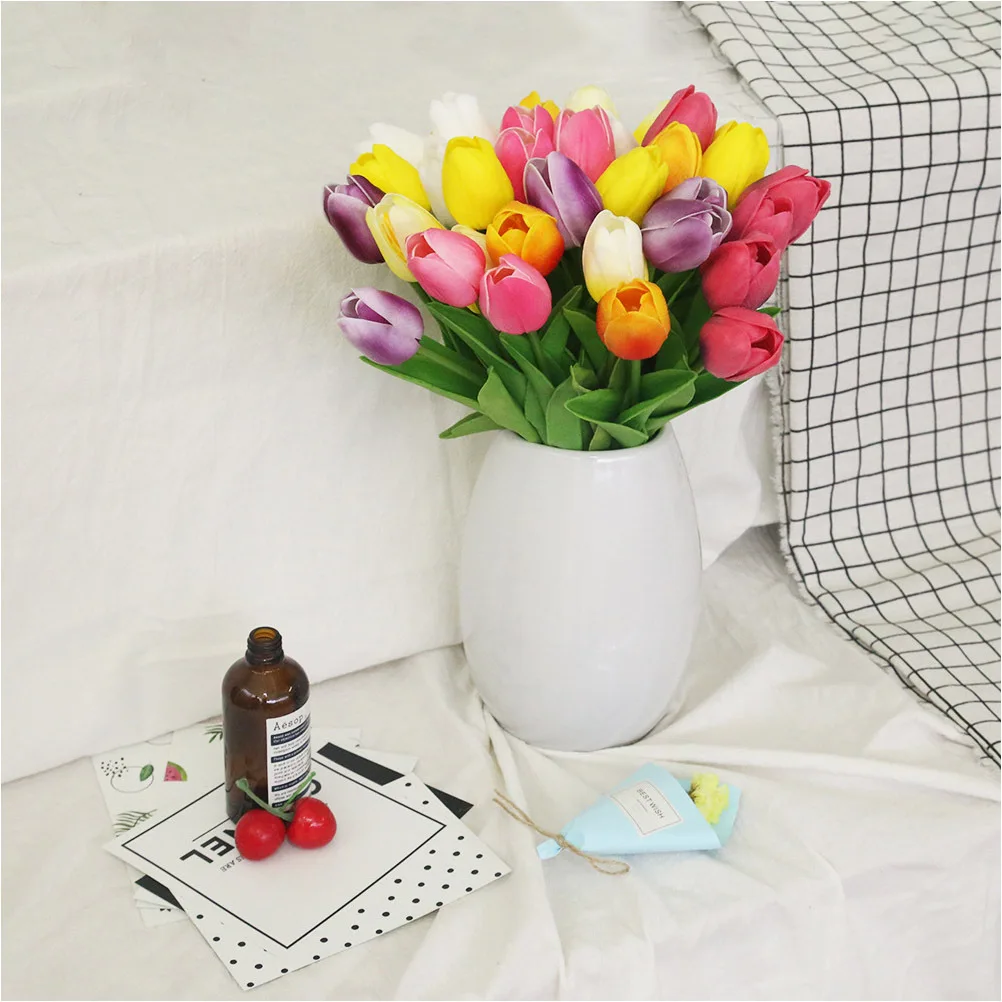 30Pcs Yellow Artificial Silk Tulip Flowers Real Touch Wedding Home Office Party Decor Bouquet Artificial Flower
30Pcs Yellow Artificial Silk Tulip Flowers Real Touch Wedding Home Office Party Decor Bouquet Artificial Flower