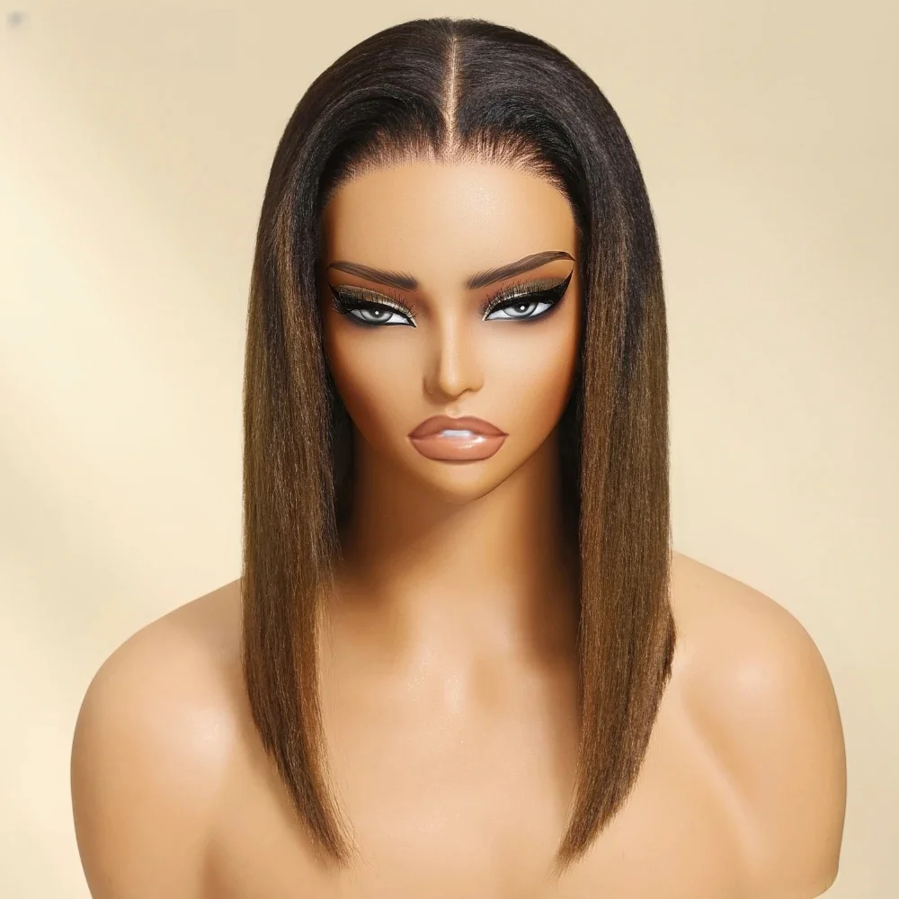 14inch ombre blonde straight 5x5 Lace Front Hair 100% Human Hair Wig 150 Density with Baby Hair Pre-Plucked Soft Hair Wig
14inch ombre blonde straight 5x5 Lace Front Hair 100% Human Hair Wig 150 Density with Baby Hair Pre-Plucked Soft Hair Wig