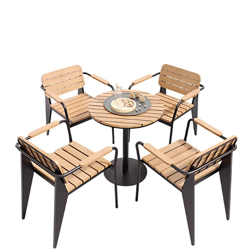 Outdoor sunscreen casual milk tea shop cafe small round table music bar lounge area outdoor plastic wood table and chair combina
Outdoor sunscreen casual milk tea shop cafe small round table music bar lounge area outdoor plastic wood table and chair combina