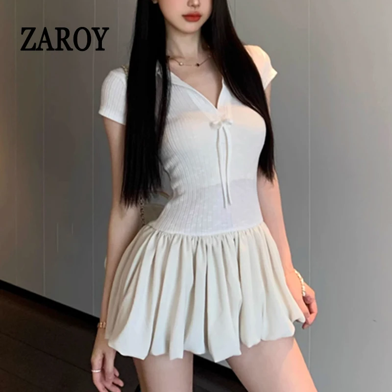 ZAROY American Campus Style Pplo Neck Patchwork Knit Tennis Mini Dress Fashion Ballet Super Short Dress Sexy Streetwear Vestidos
ZAROY American Campus Style Pplo Neck Patchwork Knit Tennis Mini Dress Fashion Ballet Super Short Dress Sexy Streetwear Vestidos