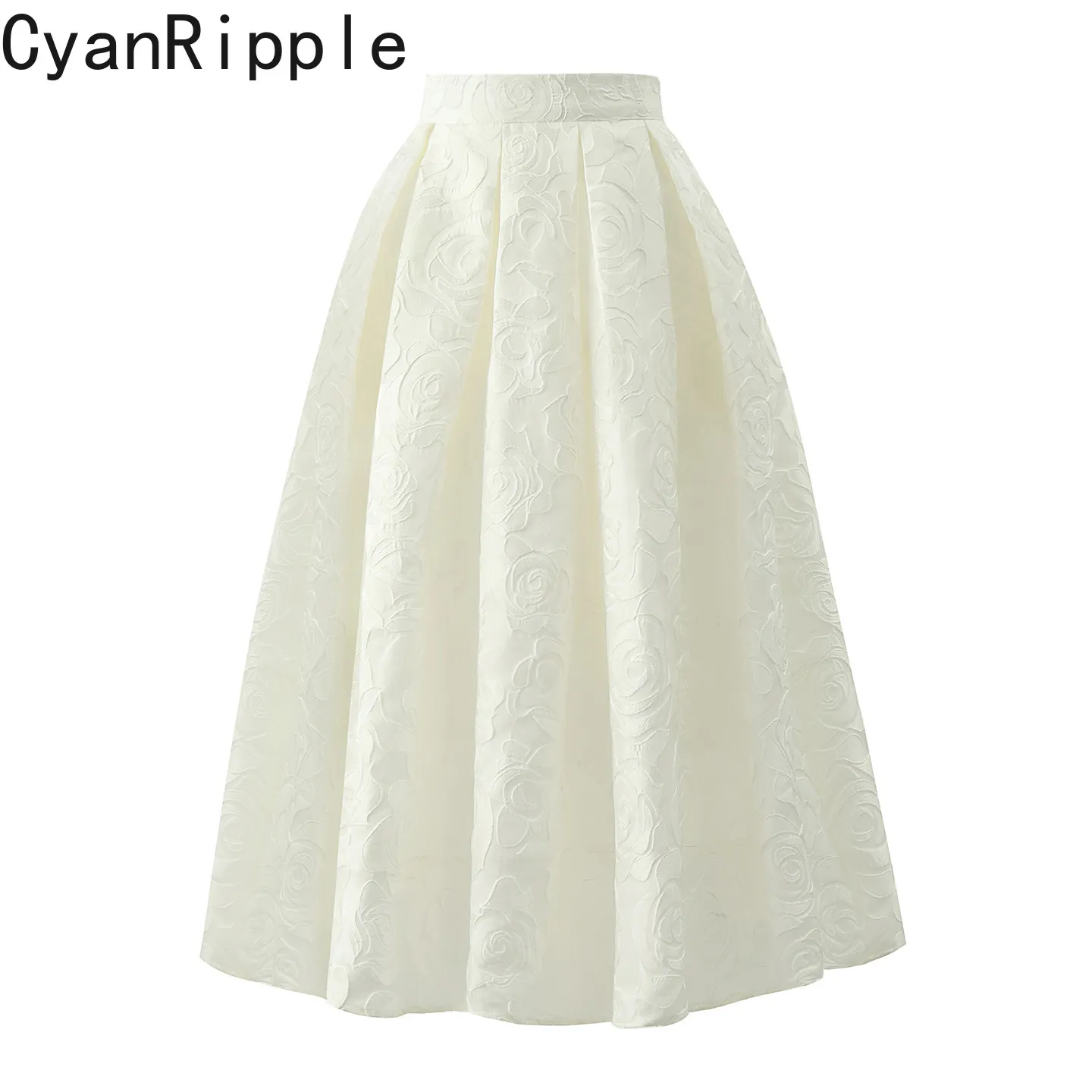 Высококачественная жаккардовая белая юбка-фея 2026: Новинка Весна-Лето, универсальная, с завышенной талией, средней длины, элегантная, А-силуэт, пышная юбка-баллон
Высококачественная жаккардовая белая юбка-фея 2026: Новинка Весна-Лето, универсальная, с завышенной талией, средней длины, элегантная, А-силуэт, пышная юбка-баллон