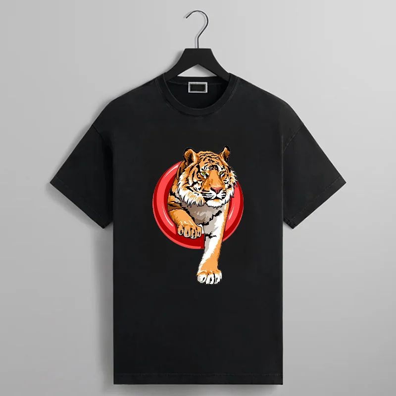 Men's Casual Short Sleeve T-shirt Tiger Funny Print Man Design Tees Vintage Trendy High Quality Cotton Tops for Male
Men's Casual Short Sleeve T-shirt Tiger Funny Print Man Design Tees Vintage Trendy High Quality Cotton Tops for Male