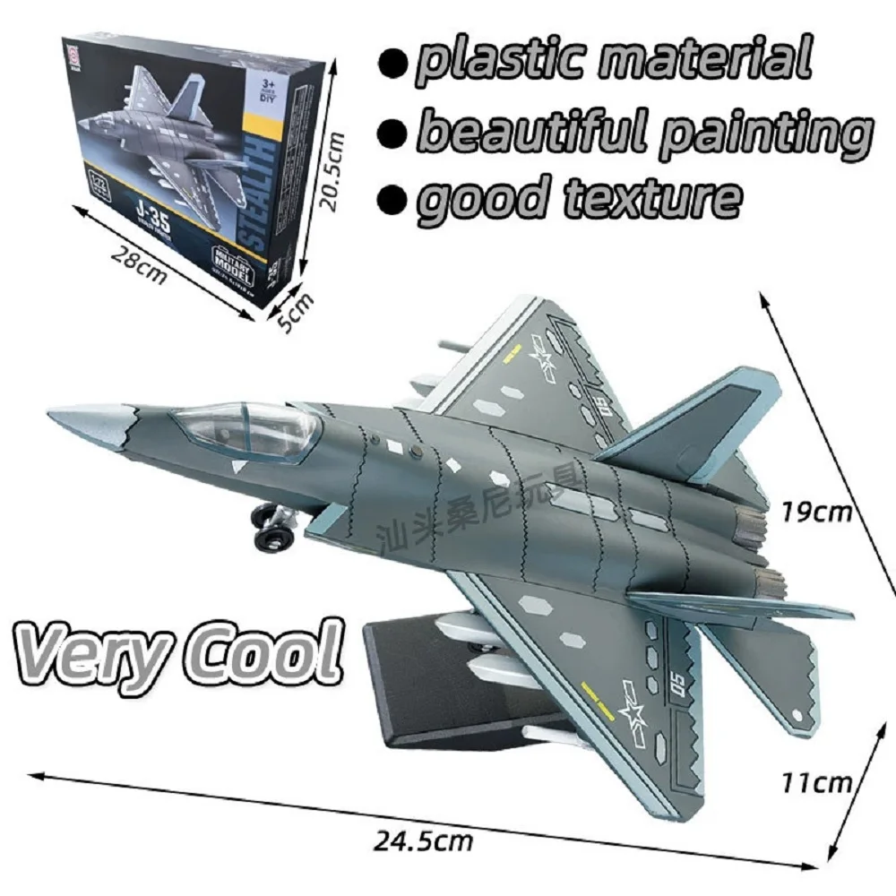Модель самолета J-35, масштаб 1:72, из АБС-пластика, китайский истребитель, 3D-пазл для сборки, литой военный самолет, игрушечный конструктор, коллекционный подарок
Модель самолета J-35, масштаб 1:72, из АБС-пластика, китайский истребитель, 3D-пазл для сборки, литой военный самолет, игрушечный конструктор, коллекционный подарок