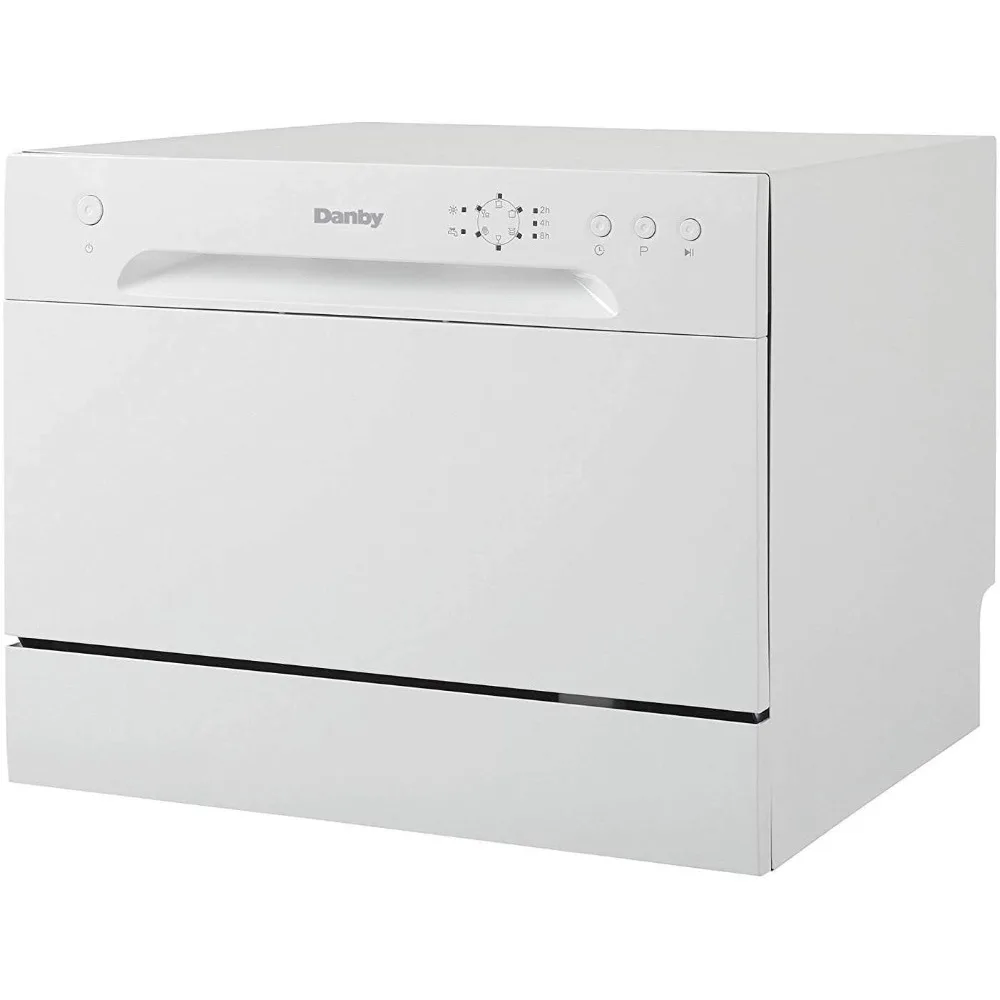Countertop Dishwasher with 6 Wash Cycles and Silverware Basket, Energy with Low Water Consumption and Quiet Operation, White
Countertop Dishwasher with 6 Wash Cycles and Silverware Basket, Energy with Low Water Consumption and Quiet Operation, White