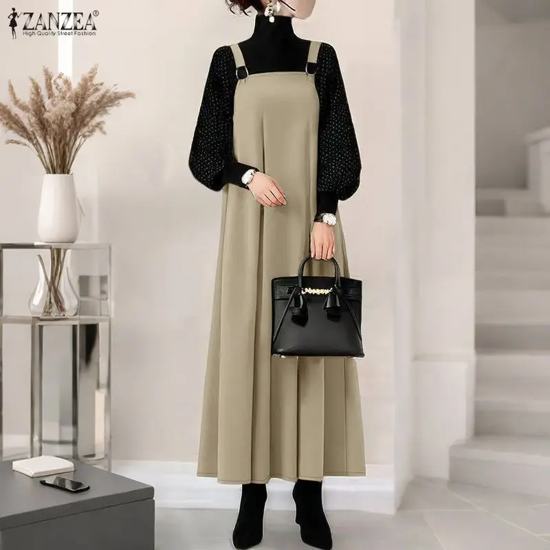 Stylish Women Straps Dress 2026 ZANZEA Summer Elegant Sleeveless Square Neck Sundress Casual Work Robe Bows Holiday Dresses
Stylish Women Straps Dress 2026 ZANZEA Summer Elegant Sleeveless Square Neck Sundress Casual Work Robe Bows Holiday Dresses