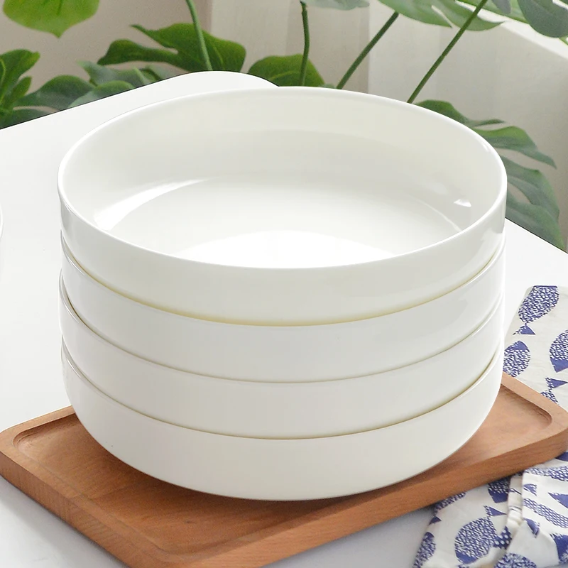 Pure White Dinner Plate Simple Household Circular Serving Plates Fashion Large Capacity Deepening Dish Kitchen Ceramic Tableware
Pure White Dinner Plate Simple Household Circular Serving Plates Fashion Large Capacity Deepening Dish Kitchen Ceramic Tableware