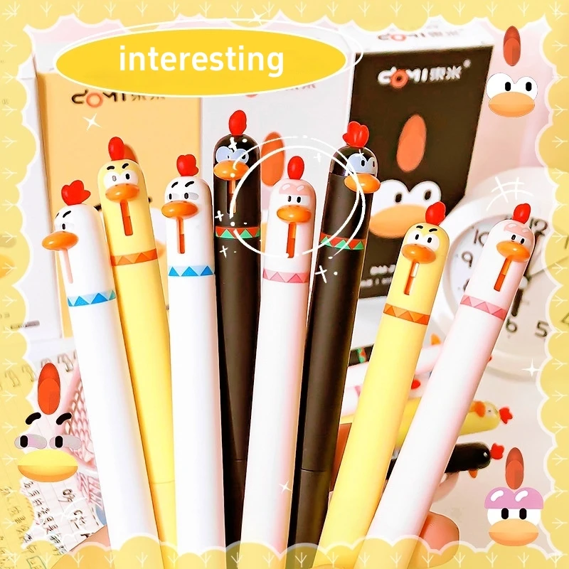 1/4pcs Funny Chick Gel Ink Pen Set Cute Cartoon Yellow Chicken Design 0.5mm Fine Point Black Ballpoint Pens for Writing A3068
1/4pcs Funny Chick Gel Ink Pen Set Cute Cartoon Yellow Chicken Design 0.5mm Fine Point Black Ballpoint Pens for Writing A3068