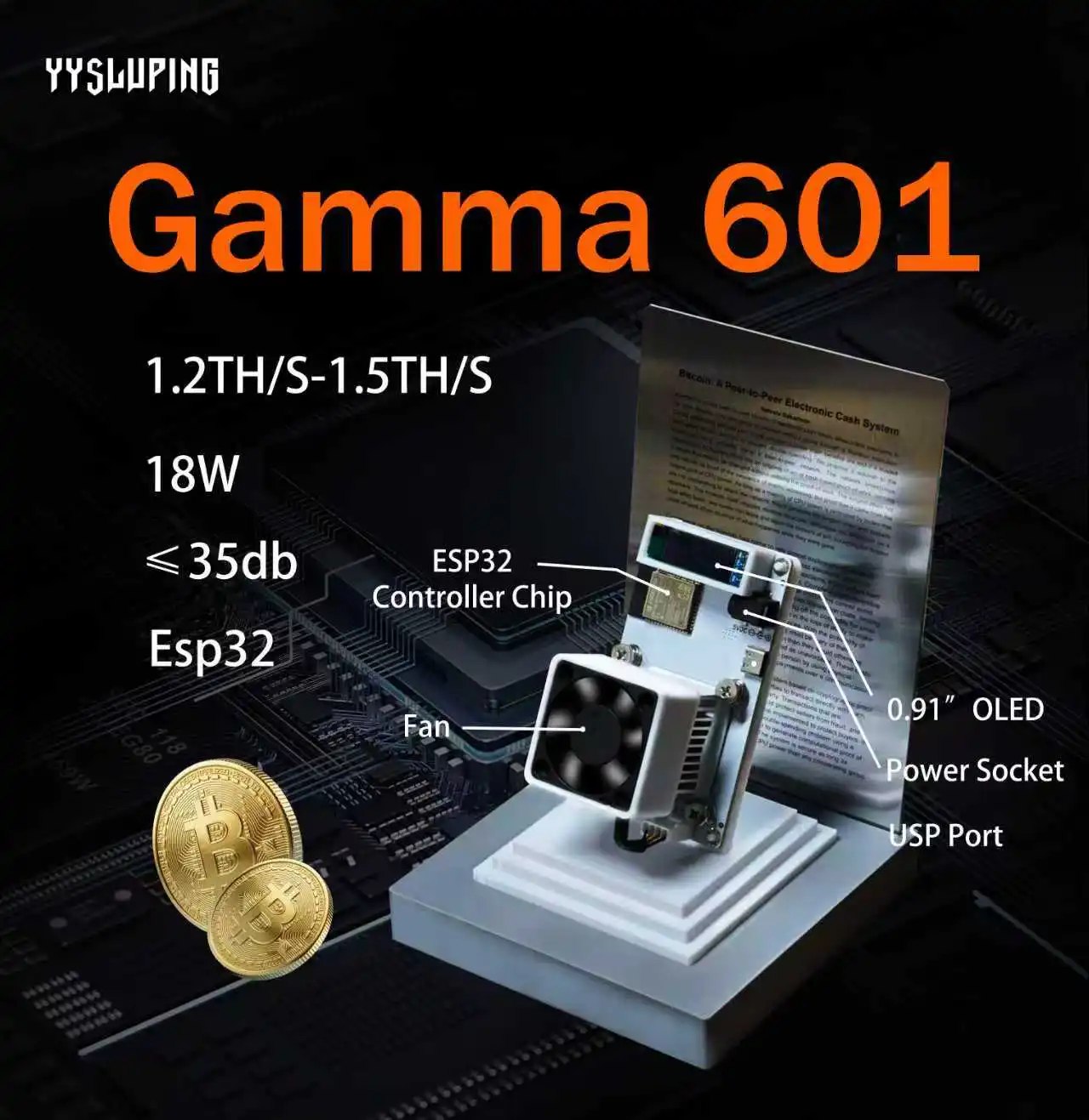 YYSLuping factory machine Bitaxe Gamma 601 BM1370 Asic Chip Bitcoin Miner
YYSLuping factory machine Bitaxe Gamma 601 BM1370 Asic Chip Bitcoin Miner