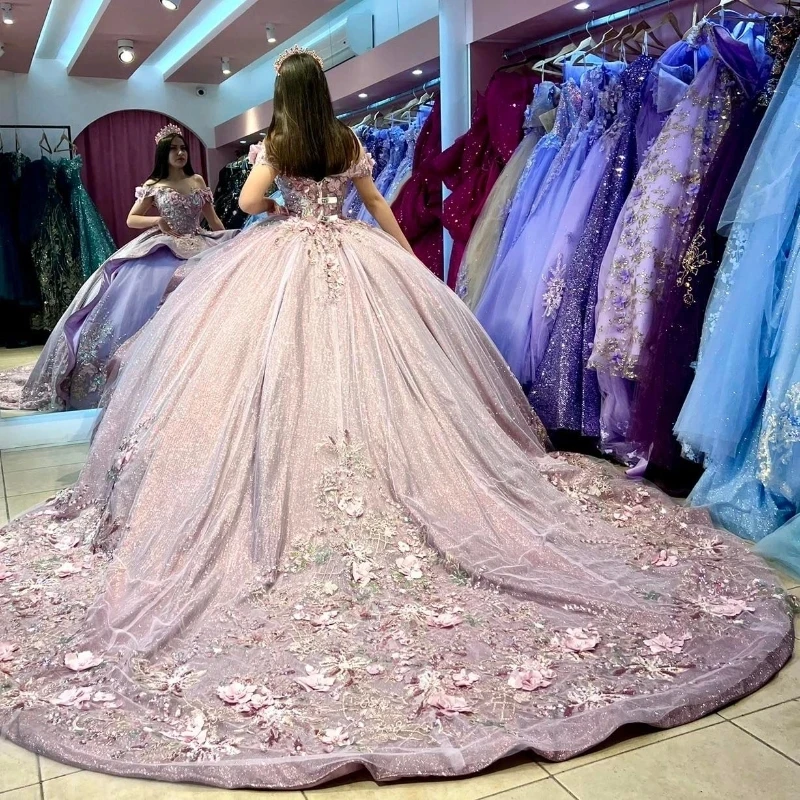 Лавандовые пышные юбки платья принцессы Quinceanera с открытыми плечами 3D Цветочные бусины Gillter со шнуровкой корсет Charro vestido xv 15 лет
Лавандовые пышные юбки платья принцессы Quinceanera с открытыми плечами 3D Цветочные бусины Gillter со шнуровкой корсет Charro vestido xv 15 лет