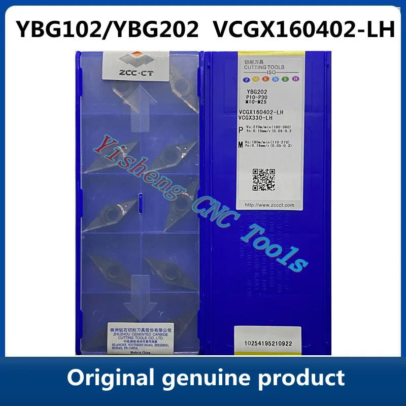 ZCC CT VCGX160402-LH VCGX160404-LH VCGX160408-LH VCGX160412-LH VCGX220530-LH YD101 YBG102 YBG202 YD201 Genuine Zhuzhou
ZCC CT VCGX160402-LH VCGX160404-LH VCGX160408-LH VCGX160412-LH VCGX220530-LH YD101 YBG102 YBG202 YD201 Genuine Zhuzhou