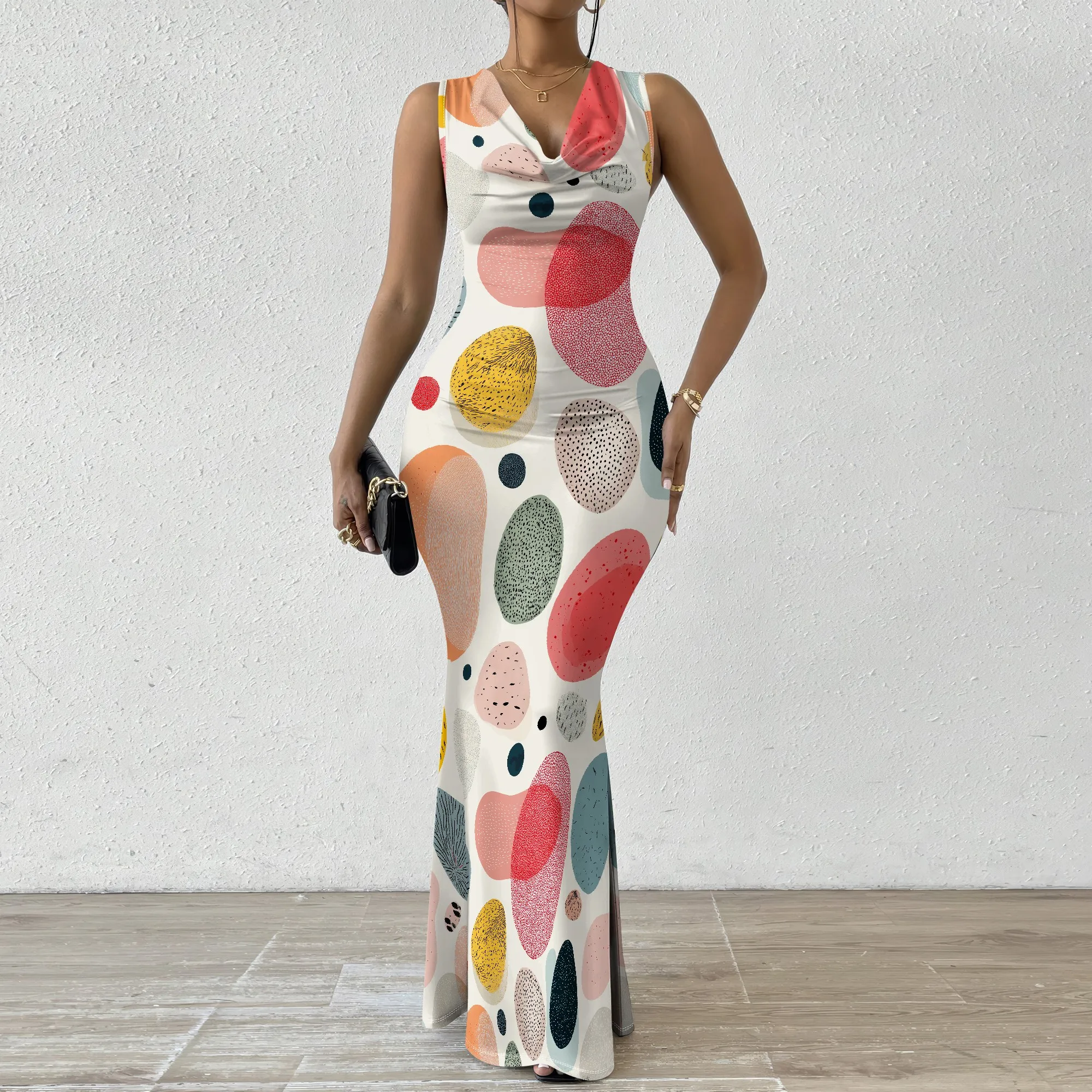 Vibrant Dot Print Bodycon Dress XS-2XL - Fun & Trendy, Ideal for Day Out or Vacation Style
Vibrant Dot Print Bodycon Dress XS-2XL - Fun & Trendy, Ideal for Day Out or Vacation Style