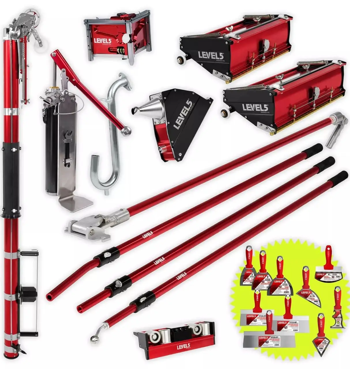 New Grade 5 Automatic Complete Tape and Finish Drywall Tool Set New Original Tools
New Grade 5 Automatic Complete Tape and Finish Drywall Tool Set New Original Tools