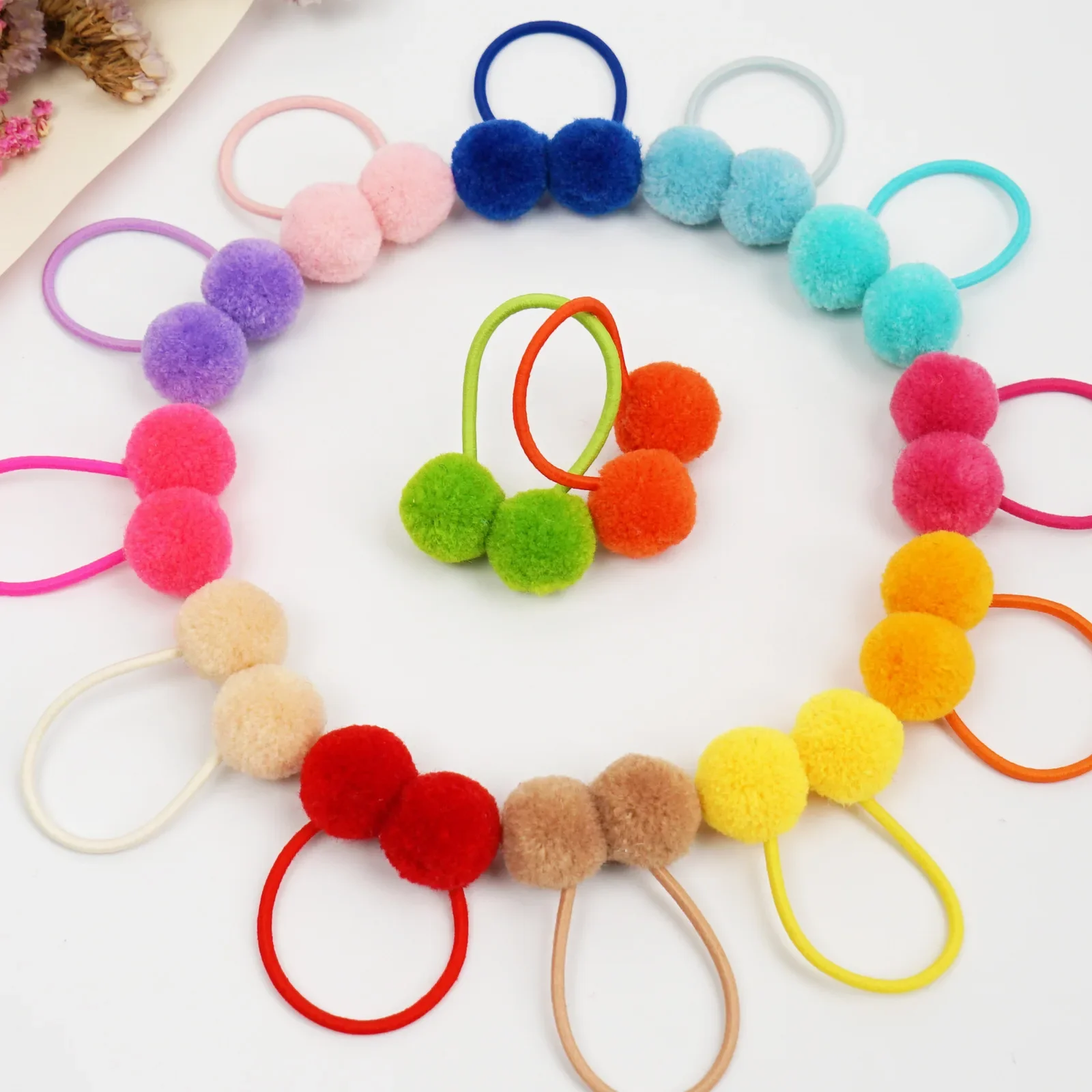 20Pcs 1.4" Small Solid Double Fur Ball With Elastic Rope Handmade Band For Kids Girls Hair Accessories
20Pcs 1.4" Small Solid Double Fur Ball With Elastic Rope Handmade Band For Kids Girls Hair Accessories