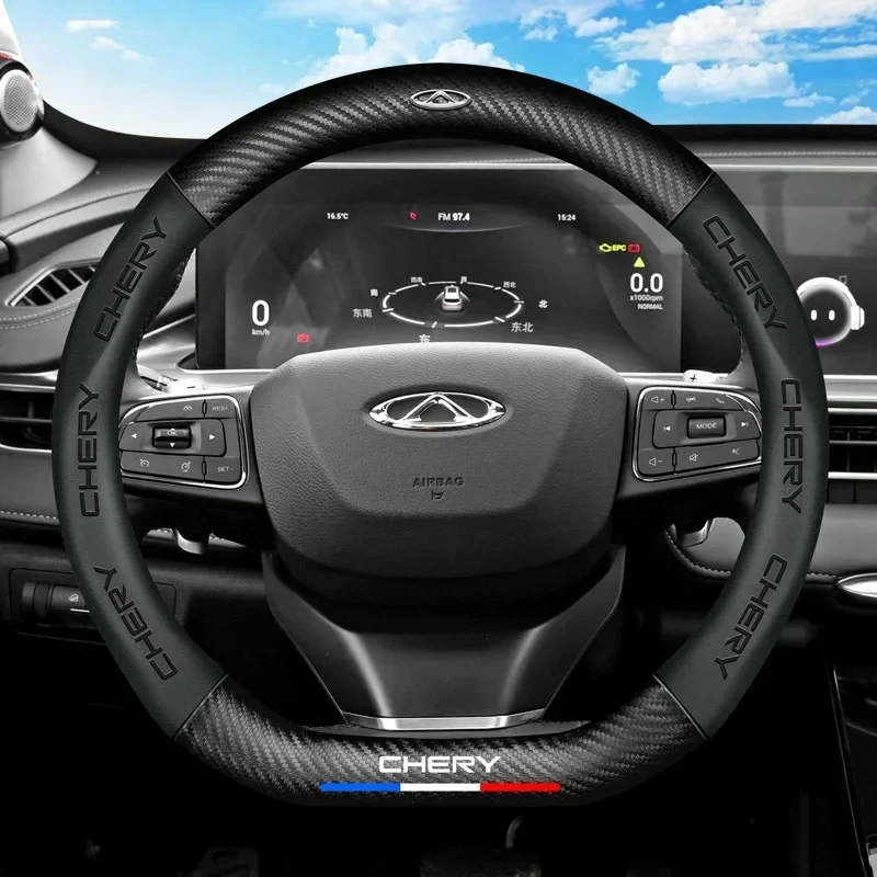 Genuine Leather 38cm 15 Inch Car Steering Wheel Cover for Chery Tiggo 3 4 5 7 PRO 8-PLUS Arrizo 8 Auto Interior Accessories
Genuine Leather 38cm 15 Inch Car Steering Wheel Cover for Chery Tiggo 3 4 5 7 PRO 8-PLUS Arrizo 8 Auto Interior Accessories