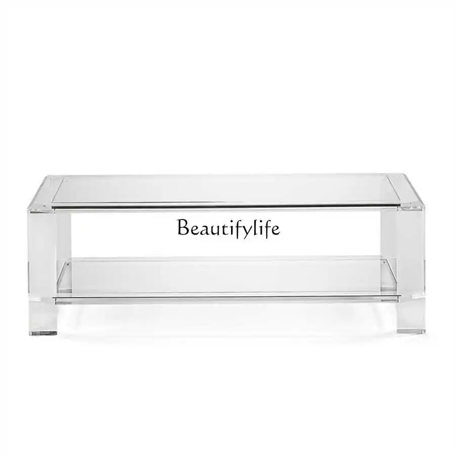 Nordic new acrylic transparent coffee table minimalist double living room bar coffee table
Nordic new acrylic transparent coffee table minimalist double living room bar coffee table