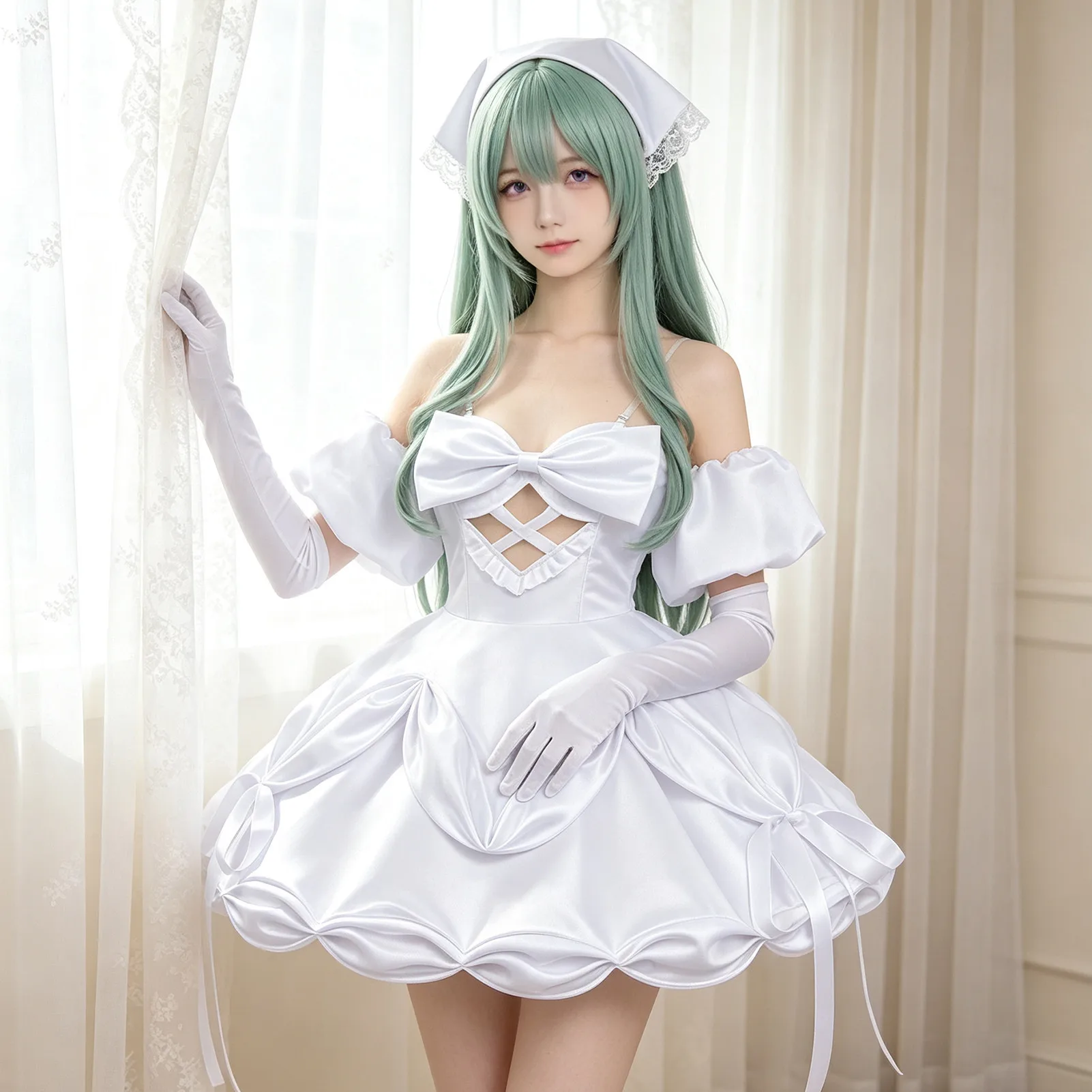 Anime Alien Stage Sua Cosplay Dress White Off Shoulder Idol Uniform Halloween Carnival Costume
Anime Alien Stage Sua Cosplay Dress White Off Shoulder Idol Uniform Halloween Carnival Costume