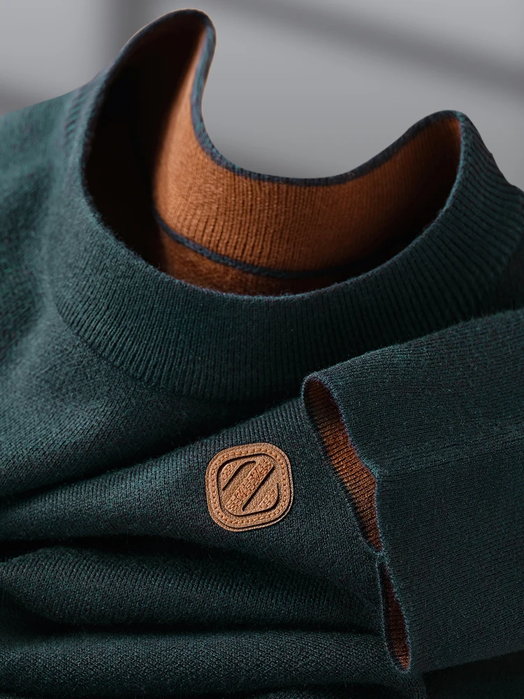 Autumn Winter Long Sve round Ne T-irt Men's Wool Blend Color Warm Hoodie Letter Patchwork Leather Men's Faion
Autumn Winter Long Sve round Ne T-irt Men's Wool Blend Color Warm Hoodie Letter Patchwork Leather Men's Faion