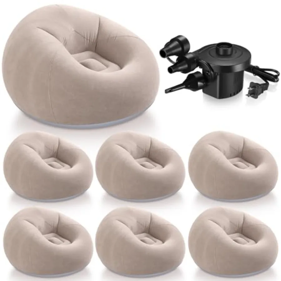Outdoor movie night and camping inflatable bean bag chairs for adults, PVC material, coffee color, includes electric air pump f
Outdoor movie night and camping inflatable bean bag chairs for adults, PVC material, coffee color, includes electric air pump f