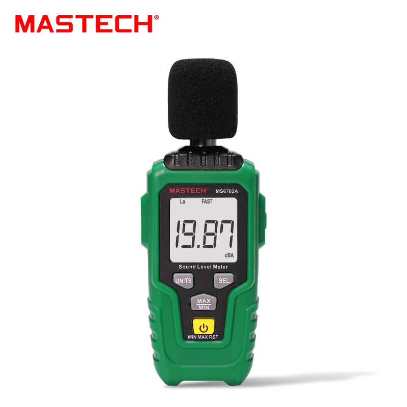 Mastech MS6702A Noise Measuring Instrument Sound Level Meter Digital Handheld DB Meter 30~130dB Audio Measuring Instrument
Mastech MS6702A Noise Measuring Instrument Sound Level Meter Digital Handheld DB Meter 30~130dB Audio Measuring Instrument