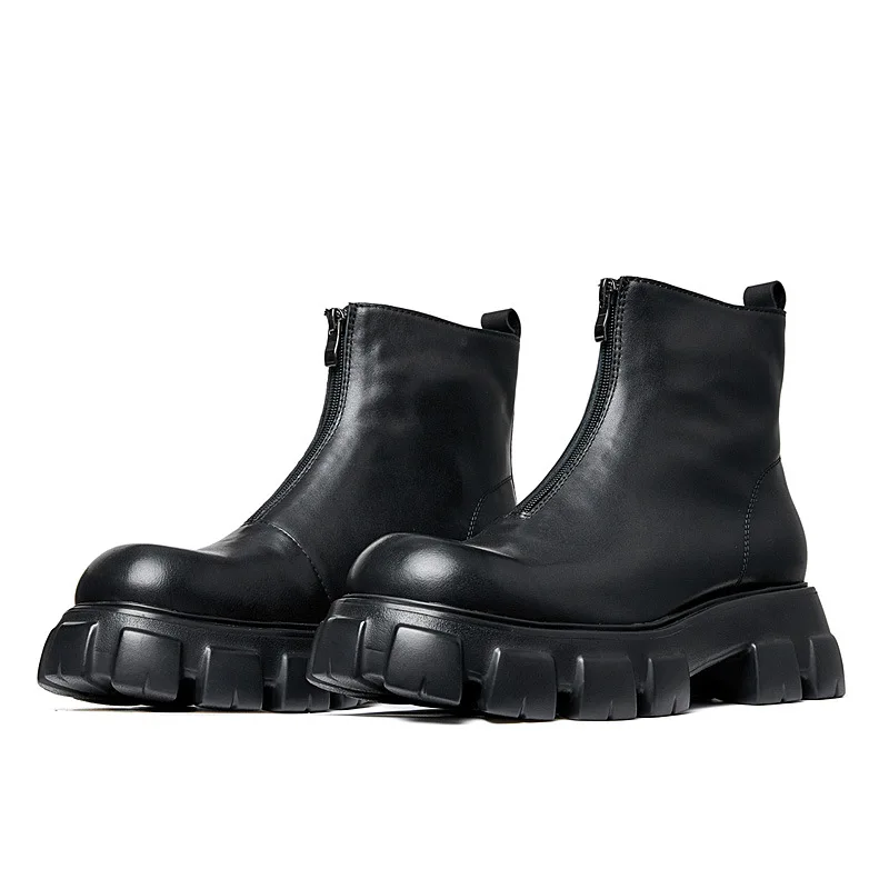 CLAIAMI Handmade Men Leather Thick-soled Ankle Boots British Zipper Lightweight Boots for Men Cowhide Zipper Men Shoes Zapatos
CLAIAMI Handmade Men Leather Thick-soled Ankle Boots British Zipper Lightweight Boots for Men Cowhide Zipper Men Shoes Zapatos