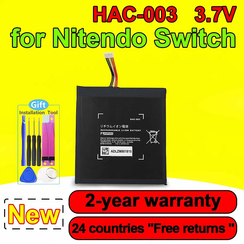 High Quality Hac-003 Battery For Nintend Nitendo Switch Console Replacement Repair 4310mAh With Tools
High Quality Hac-003 Battery For Nintend Nitendo Switch Console Replacement Repair 4310mAh With Tools