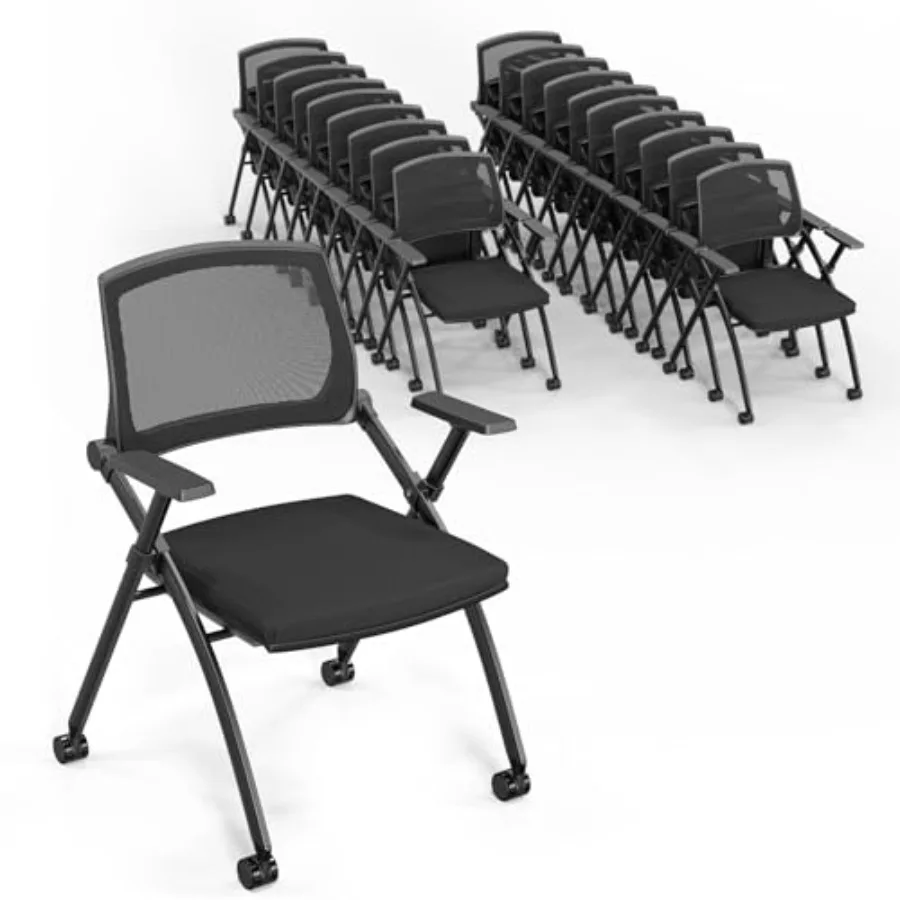 20 Pack Stackable Conference Room Chairs with Wheels Folding Office Chair with Rebound Back Padded Seat for Training Room Guest
20 Pack Stackable Conference Room Chairs with Wheels Folding Office Chair with Rebound Back Padded Seat for Training Room Guest