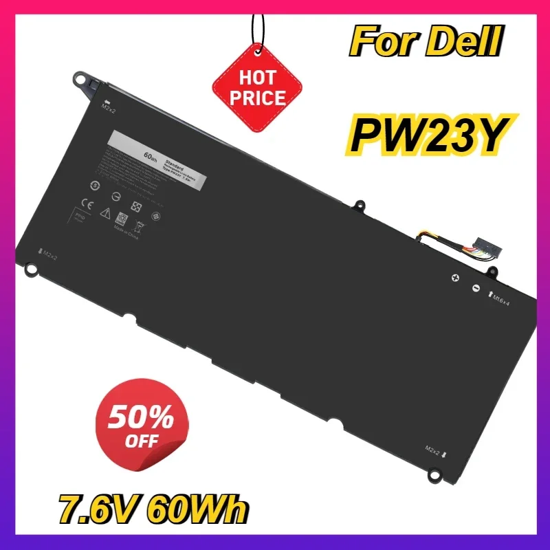 New PW23Y Laptop Battery for DELL XPS 13 9360 Series RNP72 TP1GT P54G 7.6V 60WH Dell Battery
New PW23Y Laptop Battery for DELL XPS 13 9360 Series RNP72 TP1GT P54G 7.6V 60WH Dell Battery