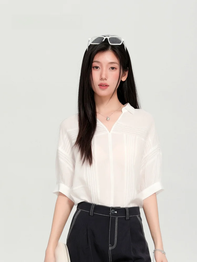 Летняя новинка 2025: Женская свободная блузка Dailanzhi с V-образным вырезом, плиссированная, многофункциональная, антивозрастная, из льняной смеси, для делового и повседневного стиля
Летняя новинка 2025: Женская свободная блузка Dailanzhi с V-образным вырезом, плиссированная, многофункциональная, антивозрастная, из льняной смеси, для делового и повседневного стиля