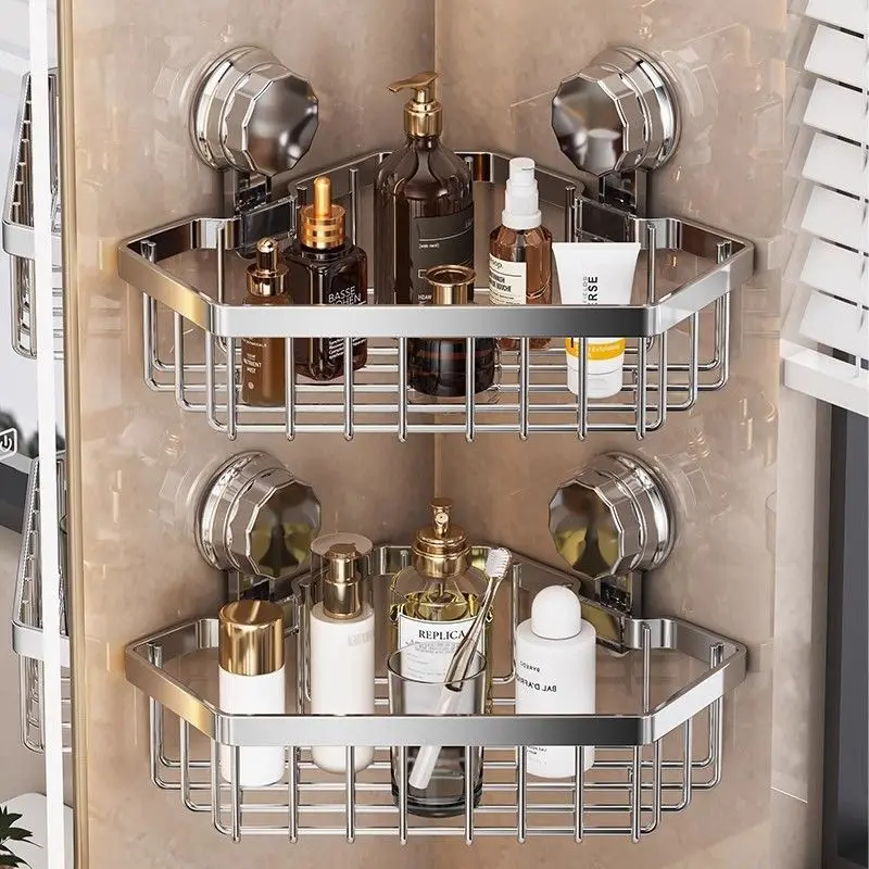 Custom Stainless Steel Bathroom Storage Rack Multi-layer Organizer Suction Cup No-drill Corner Wall-mounted Shelf Bathroom
Custom Stainless Steel Bathroom Storage Rack Multi-layer Organizer Suction Cup No-drill Corner Wall-mounted Shelf Bathroom