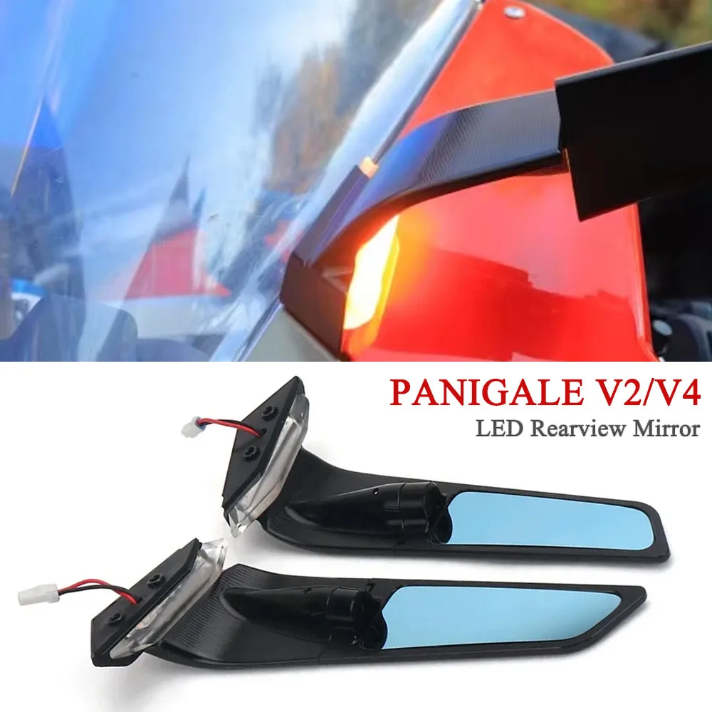 Motorcycle For Ducati Panigale V2 2020-2024 PANIGALE V4 2018-2024 Rearview Mirrors with LED Rotating Adjustable Wing Mirrors
Motorcycle For Ducati Panigale V2 2020-2024 PANIGALE V4 2018-2024 Rearview Mirrors with LED Rotating Adjustable Wing Mirrors