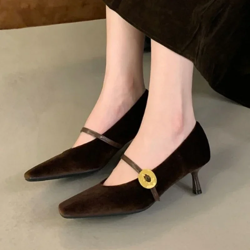 Elegant Women High Heels Shoes Suede Square Toe Shoes New Designer Woman Sandals 2025 Spring Sexy Pumps Shallow Zapatos Mujer
Elegant Women High Heels Shoes Suede Square Toe Shoes New Designer Woman Sandals 2025 Spring Sexy Pumps Shallow Zapatos Mujer