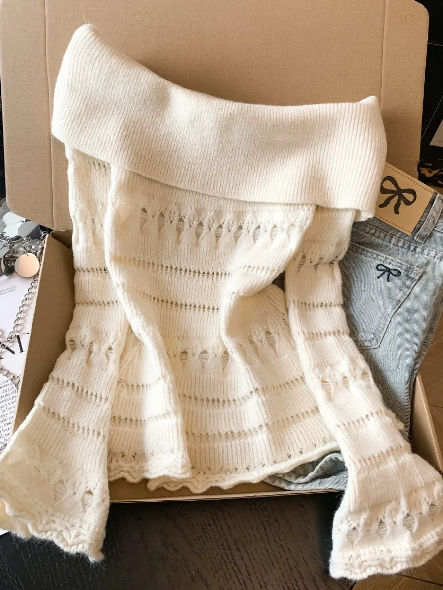 Design Sensual Irregular Hollow out Knitted Sweater Women Pure Desire Sexy One oulder Exposing Clavicle Long Sve Beautif...
Design Sensual Irregular Hollow out Knitted Sweater Women Pure Desire Sexy One oulder Exposing Clavicle Long Sve Beautif...