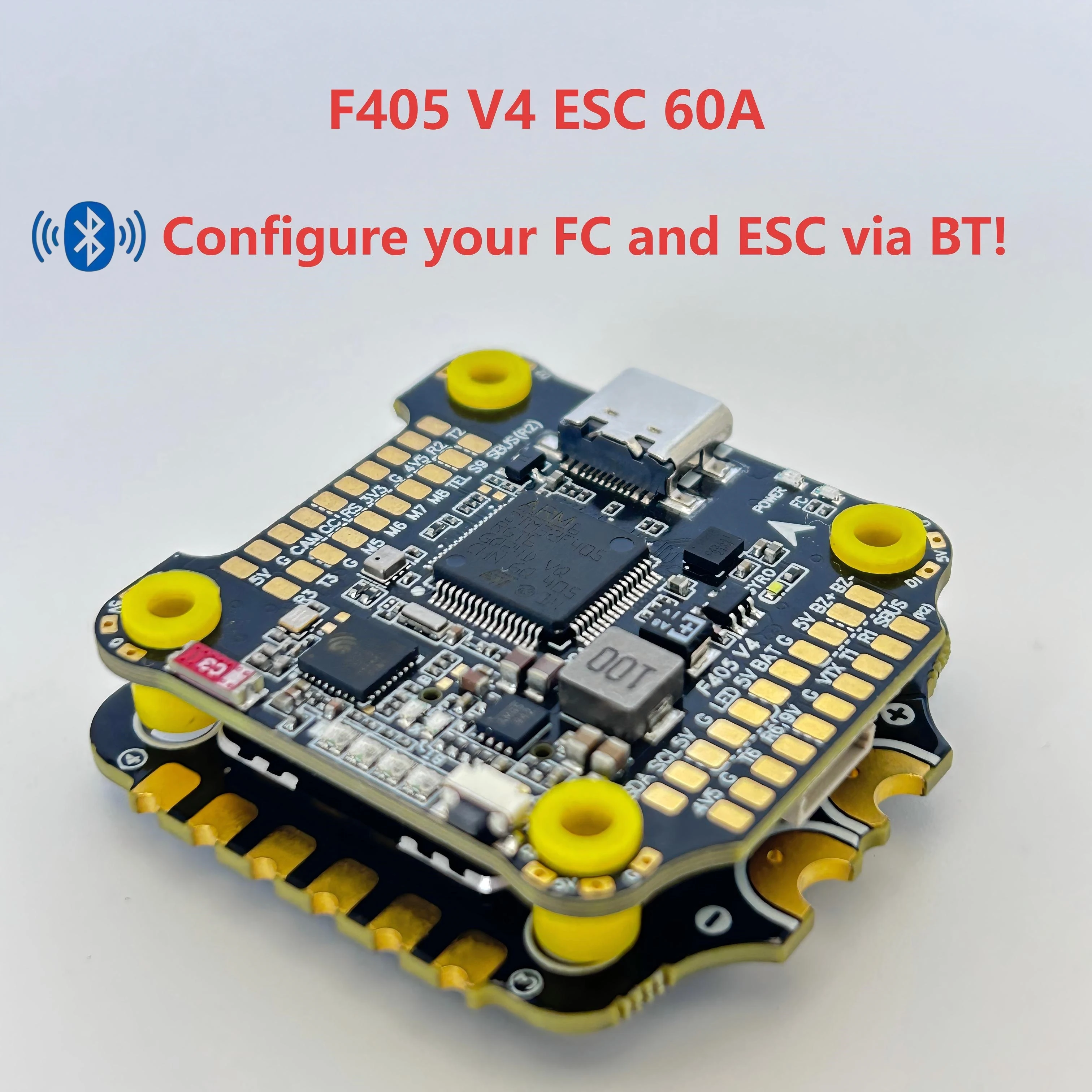 SpeedBee F405 V4 30x30 FC&ESC Stack BLHELIS 60A 4in1 ESC F405 Flight Controller with Bluetooth for RC FPV Quadcopter
SpeedBee F405 V4 30x30 FC&ESC Stack BLHELIS 60A 4in1 ESC F405 Flight Controller with Bluetooth for RC FPV Quadcopter